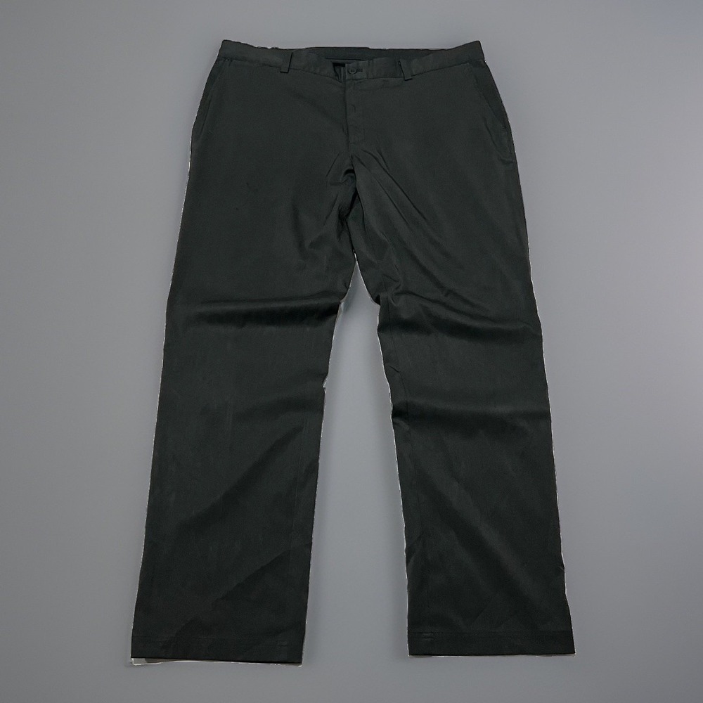 Nike Dri-Fit Mens Black Stretch Flat Front Chino Golf Active Pants 38x32